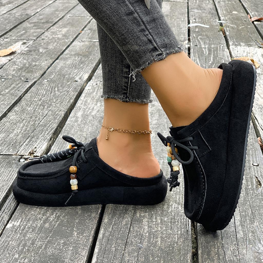 Fashion 2025 Women Baotou Sneakers Retro Comfortable Casual Outdoor Non Slip Sneakers Platform Designer Shoes for Women Zapatos De Mujer