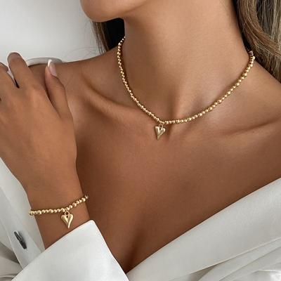 Accessories Beaded Handmade Bead Necklace For Women, Versatile Collarbone Love Necklace