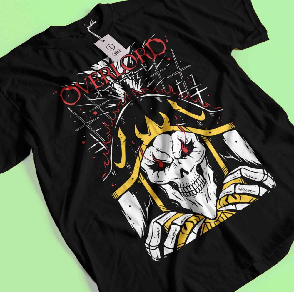 

Overlord T-Shirt Ainz Ooal Gown Shirt Albedo Shalltear Bloodfallen Tshirt Anime 4XL
