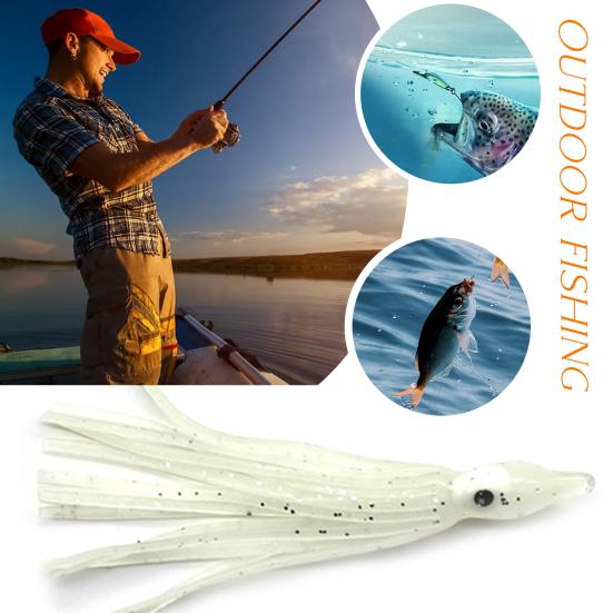 10 Stücke 9 CM/2G Weicher Tintenfischrock Köder Leuchtend Realistische Silikon Salzwasser Trolling Angeln Künstliche Glow Octopus Köder Angelzubehör