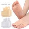 Double-hole Thumb Eversion Toe Splitter with Hole Foot Thickening Shock Absorption Massage Forefoot Pad Big Foot Orthopedic Cover