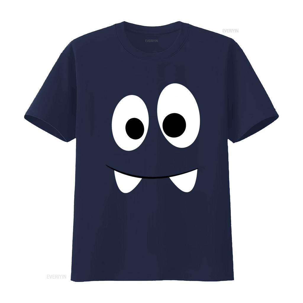 Schreckliches Monster Herren T Shirt Cool Cartoon Eyes Design for Men Vintage Washed Fashion Graphic Streetwear Stretched