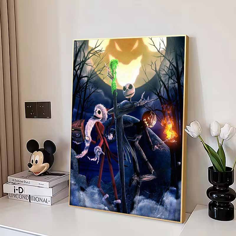 Disney Diamond Painting The Nightmare Before Christmas Jacks Double Identity Art Painting 5D Diamond Painting Art Embroidery CrossStitc RoomDecoration