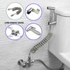 Handheld Bidet Toilet Portable Spray Gun Set Stainless Steel Cleaning Women Washing Self Cleaning Bathroom Accessories