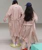 Michikoleondeonkosino (Uni) Check Cotton Pajama Robe Brick Red