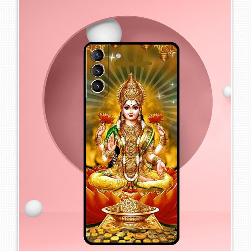 Lakshmi Hindu Goddess Cover For Samsung Galaxy S23 S24 Ultra S8 S9 S10 S22 Plus Note 10 20 Ultra S20 S21 FE Case