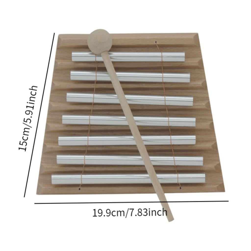 7 Tone Hand Chime Bell Sensory Toy Yoga Early Learning Development Bell Chime with Mallet for Kids Holiday Gifts Children