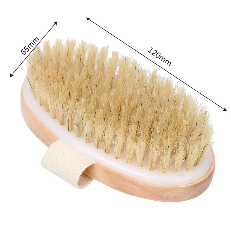 

Natural Bristle Brush Dry Skin Body Soft SPA Brush Wooden Massage Bath Shower Brush Woman Skin Care SPA Exfoliating Body Brush