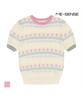 MESENSE Floral Pattern Style Short Sleeve Knit_Mb47Knm312Z