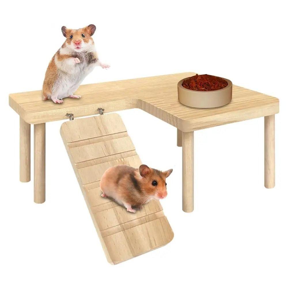 Multifunctional Hamster Climbing Ladder Wooden Hamster Climbing Toys Jumping Board  Animal