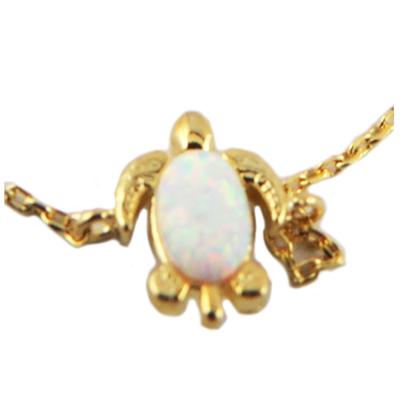 [R1501] - Handcrafted Bracelet 'Tortoise' White Opal Gold - 10x7 Mm