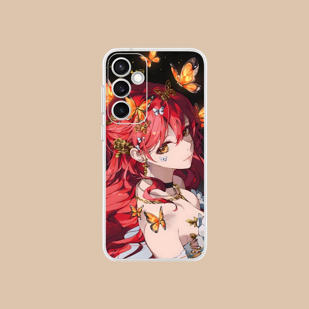 HSR Himeko Clear Mobile Phone Case for Samsung Galaxy S25 S24 S23 S22 S21Plus FE Ultra Colorful Cover