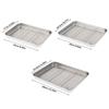 Stainless Steel Baking Pan Tray With Wire Rack Cake Baking Bbq Pan Tray Removable Cooling Rack Oven Cooking Grilling Tool