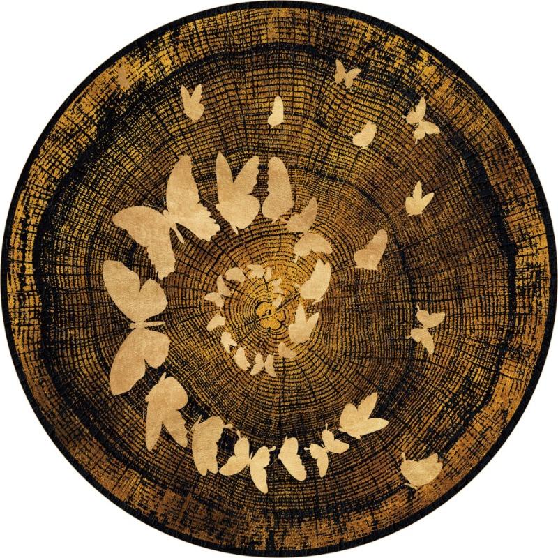 Waterproof Oil-Proof Reusable Tablecloths Round Tablecloth Wood Texture Tablecloths Elastic Fitted Home Round Table Cover