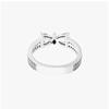 Pandora 193552c01 Timeless Sparkling Bow Double Row Silver Ring