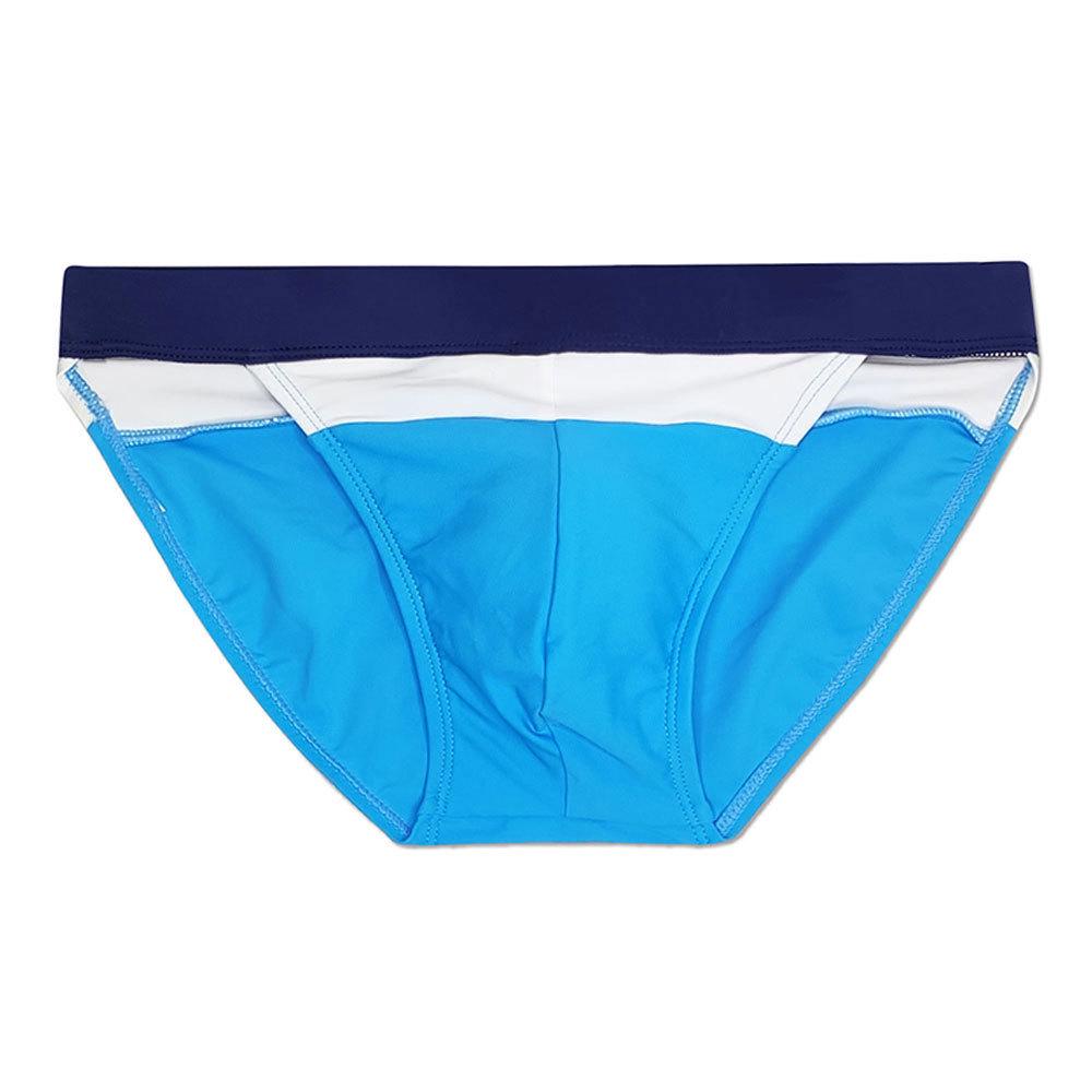 UXH Herren Colorblock High-Cut Kordelzug Dreieck Schnelltrocknende Badehose