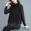 Loose Large Size Fashionable  Chiffon Shirt for Women with Designer Blouse
