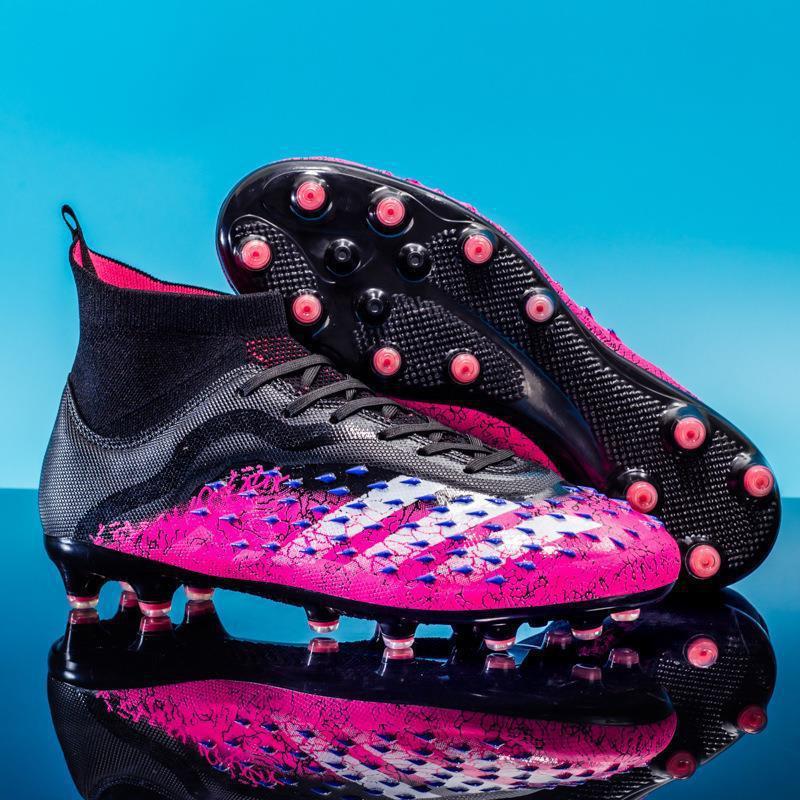 New Youth Adult Student Male And Female Long Nails Ag Broken Nails High Top Artificial Grass Training Football Shoes
