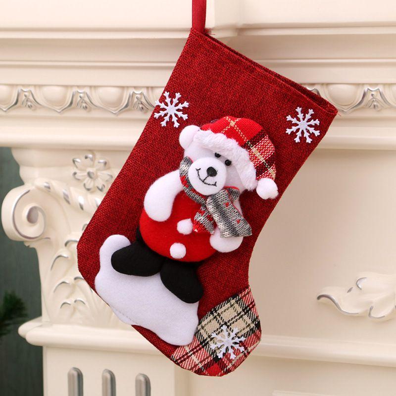 1PC Cartoon Christmas Socks Ornaments Merry Christmas Decorations Home Christmas Gifts Xmas Noel Navidad Happy New Year Supplies
