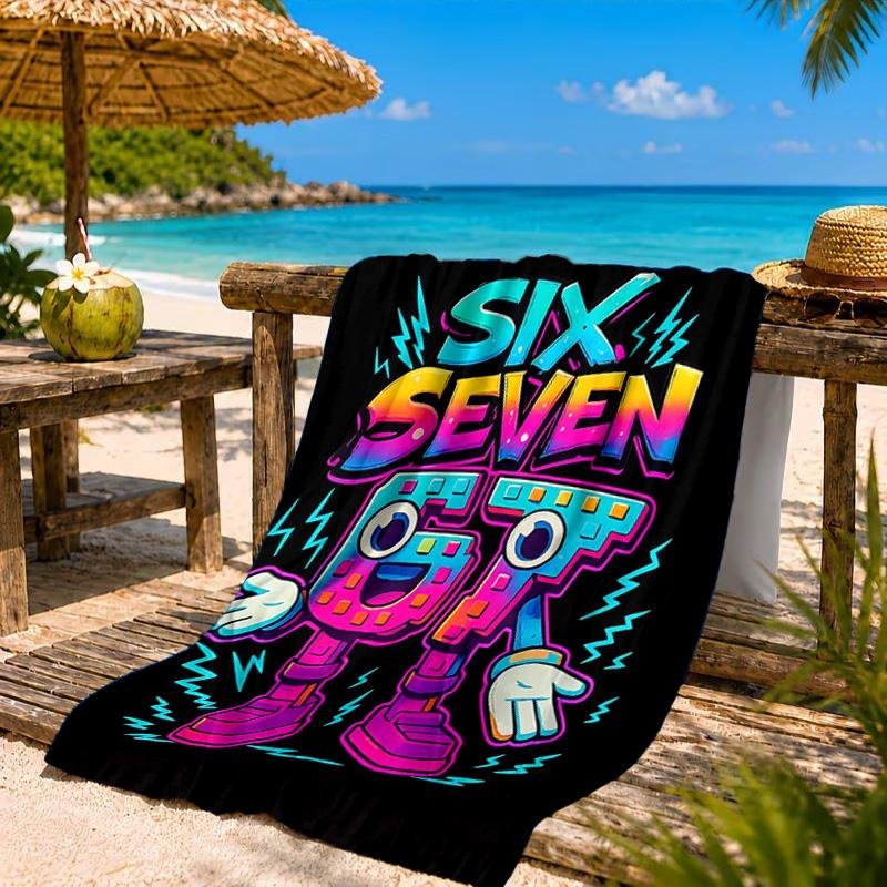 Weltraumabenteuer mit Six Seven 67 Strandtuch, Schnelltrocknend, Pflegeleicht, Geeignet für Fitness und Strandurlaub, Sport-Essential