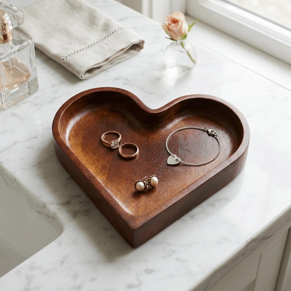 Smooth Serving Platter Heart Outline Decorative Plate Sturdy Snack Storage Tray Dessert Display