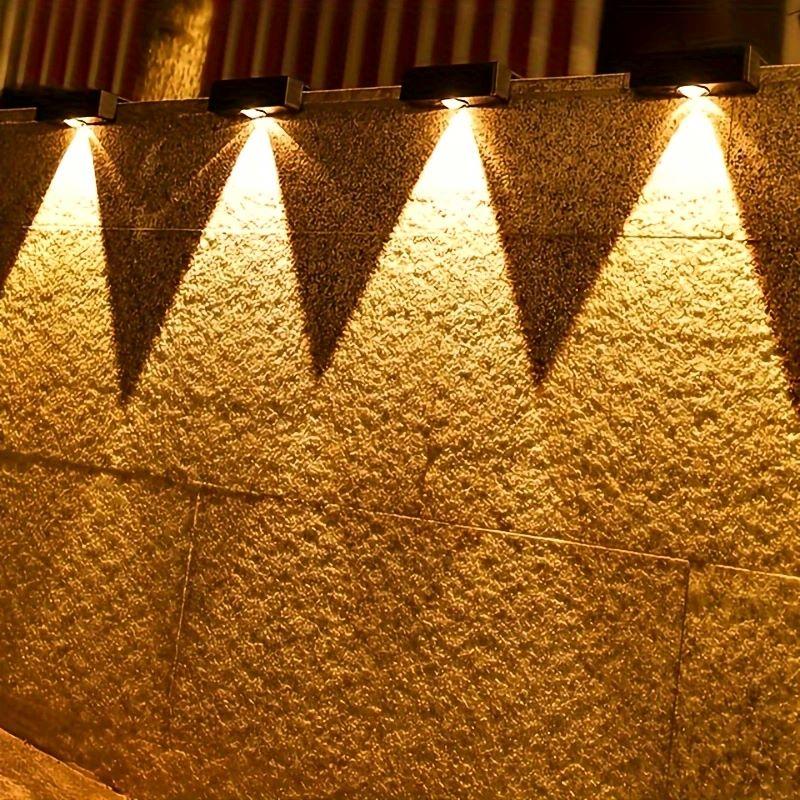 1/2/4 Solar Outdoor Wall Lights IP65 Waterproof Suitable for Backyard Fence Garden Swimming Pool Holiday Decoration