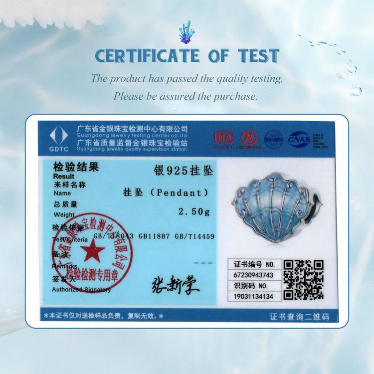 WOSTU Brelocuri din argint 925 scoici de mare margele submarine Pendan crab și alge marine se potrivesc brățară originală bijuterii DIY