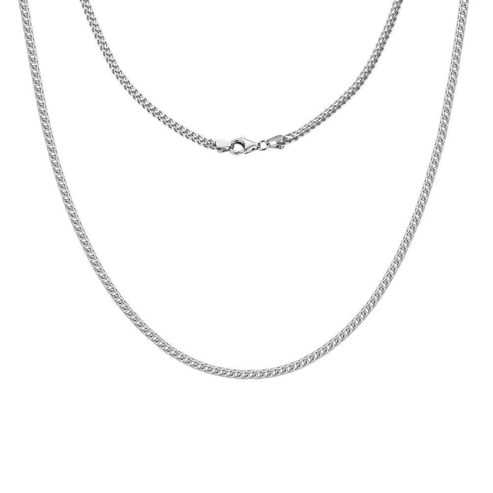 ORSA JEWELS 925 Sterling Silver 2mm Franco Link Chain Necklace for Women Vintage Italian Silver Dainty Jewelry Accessories SC92