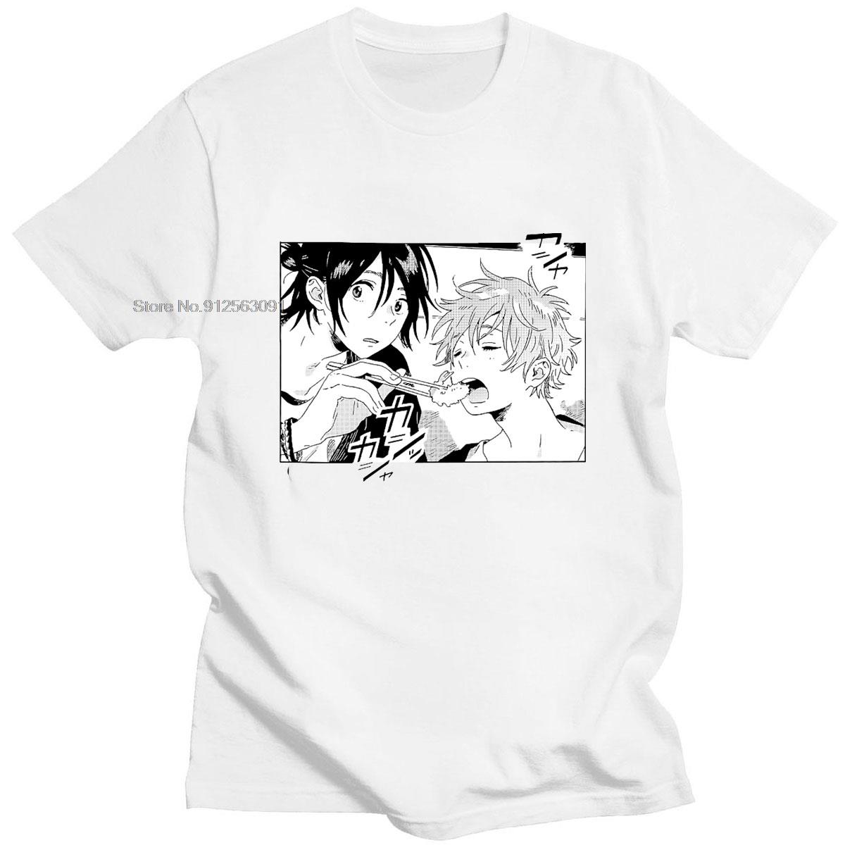 

Umibe No Etranger Hashimoto Shun and Chihana Mio Japanese Comics Print Summer Wild Loose 100 Cotton Man Tshirt Oversized S