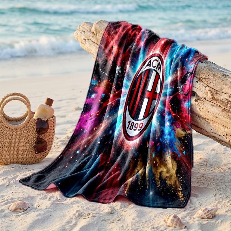 AC Mailand Print Mikrofaser Strandtuch Schnelltrocknend Saugfähig Großes Handtuch für Strand Schwimmen Reisen
