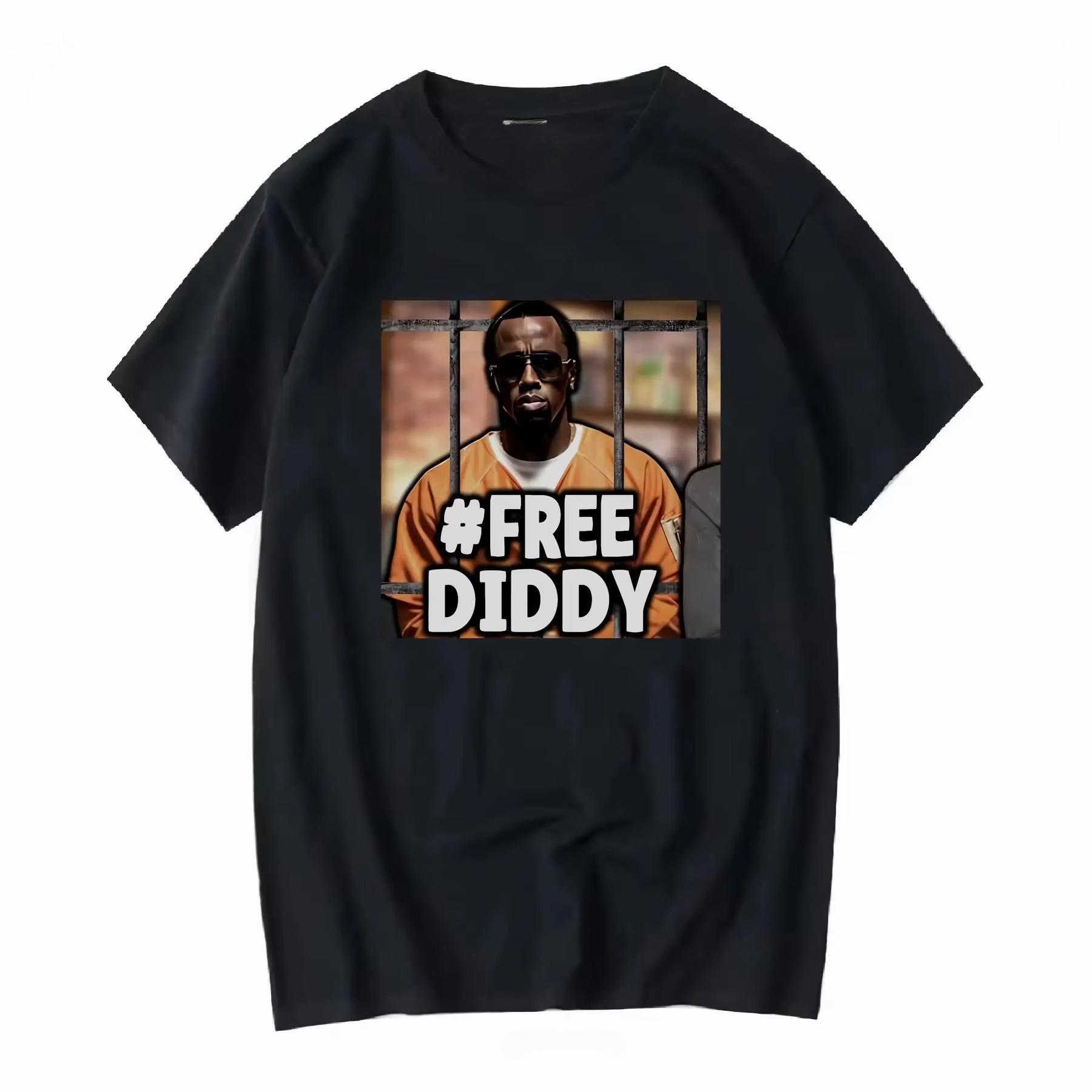 Бесплатная футболка Diddy Freediddy P Рэпер Винтажная Вареная Унисекс Дизайнерская Одежда Мода Графичная Универсальная Стильная Стрейч XL