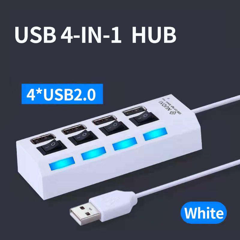 4-Port Independent USB Switch Hub with 7-Port Splitter