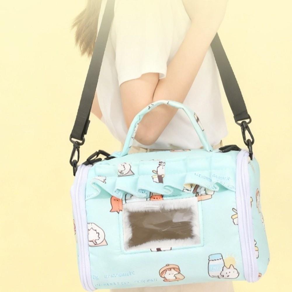 Pet Shoulder Bags Warm Parrot Carrier Bag Windproof Thicken Bird Cotton Nest Large Space with Window Hamster Outdoor Bag Outside