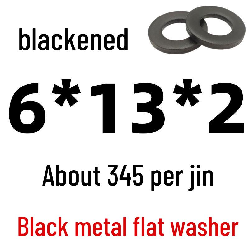 Thickened Black Iron Flat Washer for Screws, Non-standard Round Design