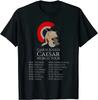 Camiseta Verão Algodão Manga Curta Gola O Masculina Nova S3XL - Capacete de Legião Gaius Julius Caesar Tour Mundial Romano Antigo