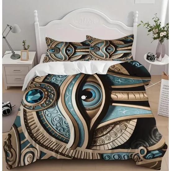 Evil Eyes Duvet Cover Sets For Teens Adults Exotic Bohemian Quilt Covers Bedroom Decor 2 Pillowcases 1 Duvet Cover No Comforter