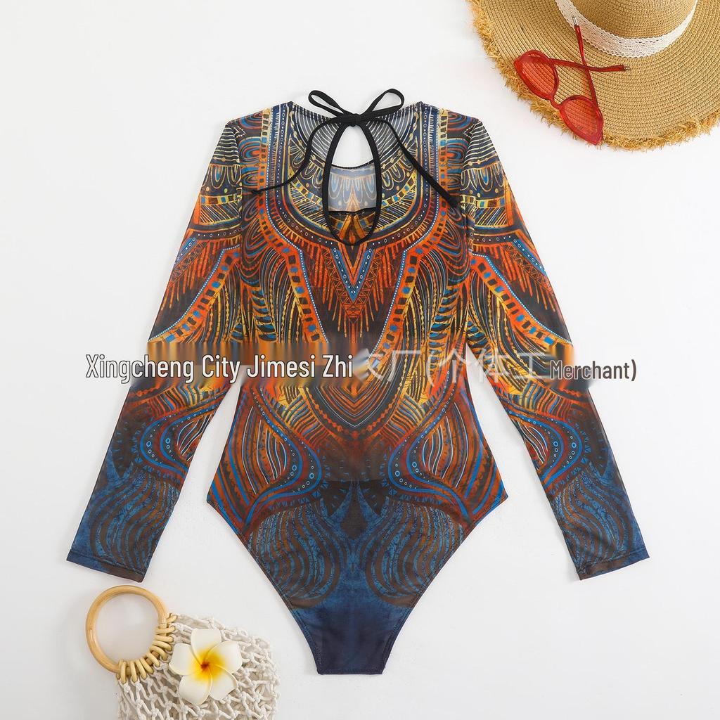 Women's Russian Mesh Sun Protection Swimsuit