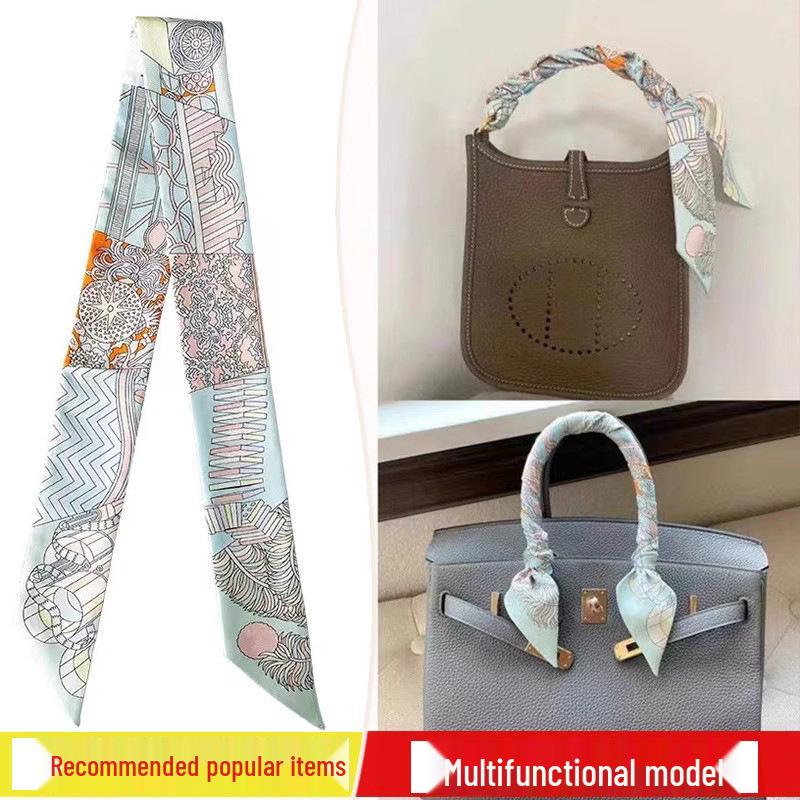 2024 Trendy Silk-Style Scarf Handle Wrap for Bags