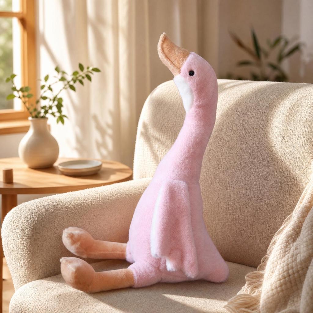GooseShaped Soft Toy PresentWorthy Goose with Extended Legs Room Decoration for