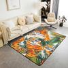 Japanese Ukiyo-e Tiger & Ocean Wave Print Area Rug, Bold Non-Slip Floor Mat for Living Room Bedroom Home Decor Carpet