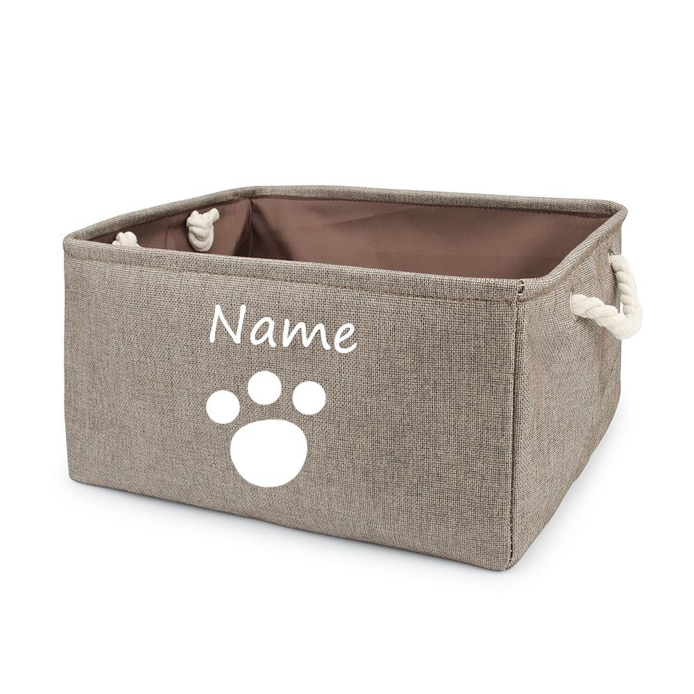 Cesto Portaoggetti Giocattoli Gatto Cane Contenitore Vestiti Animale Domestico Nome Personalizzato Fai da Te Scatola Pieghevole Stampa Gratuita ID Accessori per Animali Domestici