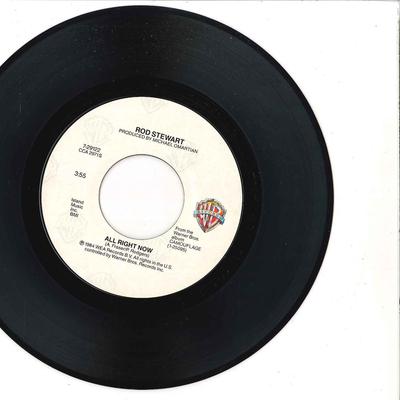 7inch Record ROD STEWART - All Right Now / Dancin' Alone 729122 WARNER BROS 1984 US Rock Used