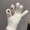 Thickened Touch Screen Gloves Warm Five Finger Gloves Korean Style Plush Gloves  Winter