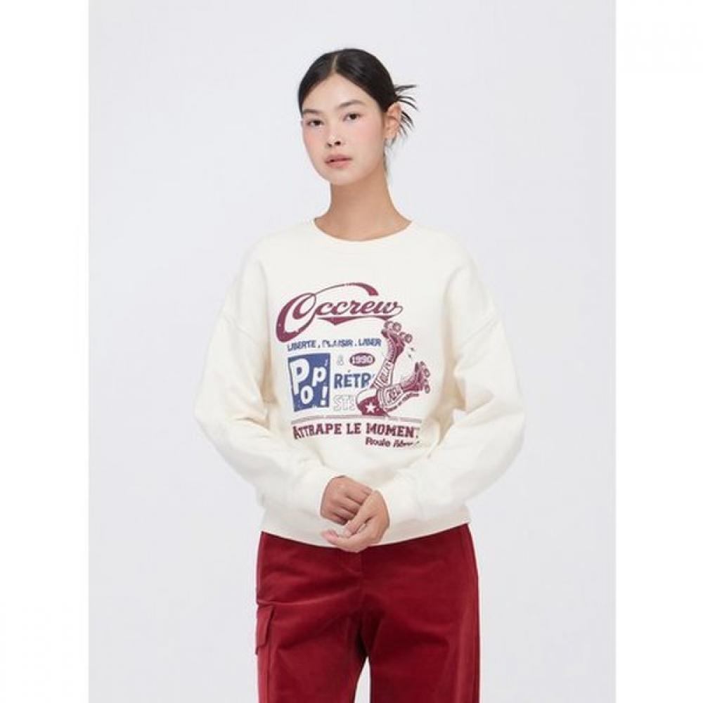 Cc Collect Vintage Roller Printing Sweatshirt C254psm705