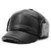 Winter Middle-Aged and Elderly Men's Hat Father Grandfather Warm Velvet Leather Hat Ear Protection Cap Outdoor Cap
