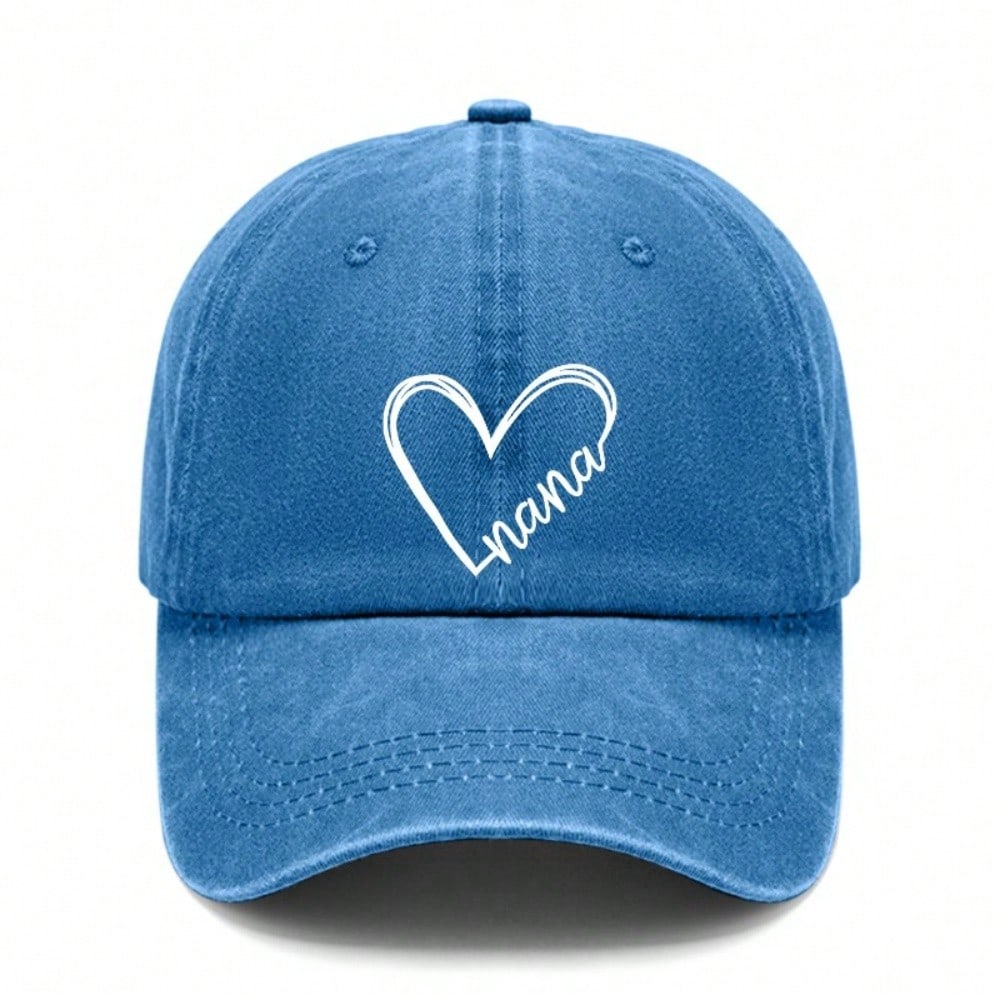 Unisex Nana Print Baseball Cap | Soft Fabric Adjustable Curved Brim Casual Streetwear Baseball Hat For Mother's Day Gift