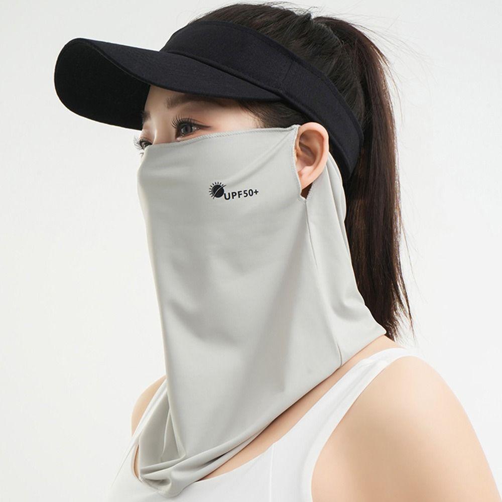 Breathable Sunscreen Face Veil UV Protection Face Cover Durable Ice Silk Face Mask
