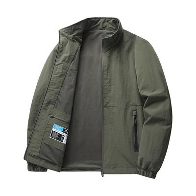 New Spring Casual Men's Jacket Sports Casual Loose Versatile Top Windproof Stand Collar Jacket