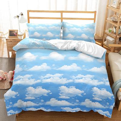 Clouds Gradually Change Star Planet 3D Digital Printing Bed Three-Piece Quilt Kit