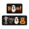 Halloween Kitchen Scary Pumpkin Design Stain Easy Clean Doormat for Holiday Decor